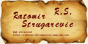 Ratomir Strugarević vizit kartica